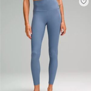 Lululemon Align High Rise 28” Leggings Blue Nulu Yoga Athleisure Size 6